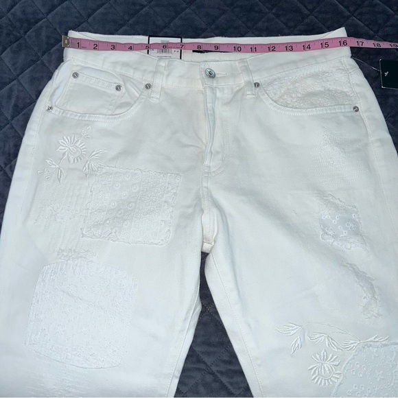 Lauren Ralph Lauren Girlfriend Jeans Women’s 8 Patchwork Embroidered Boyfriend - Picture 7 of 12